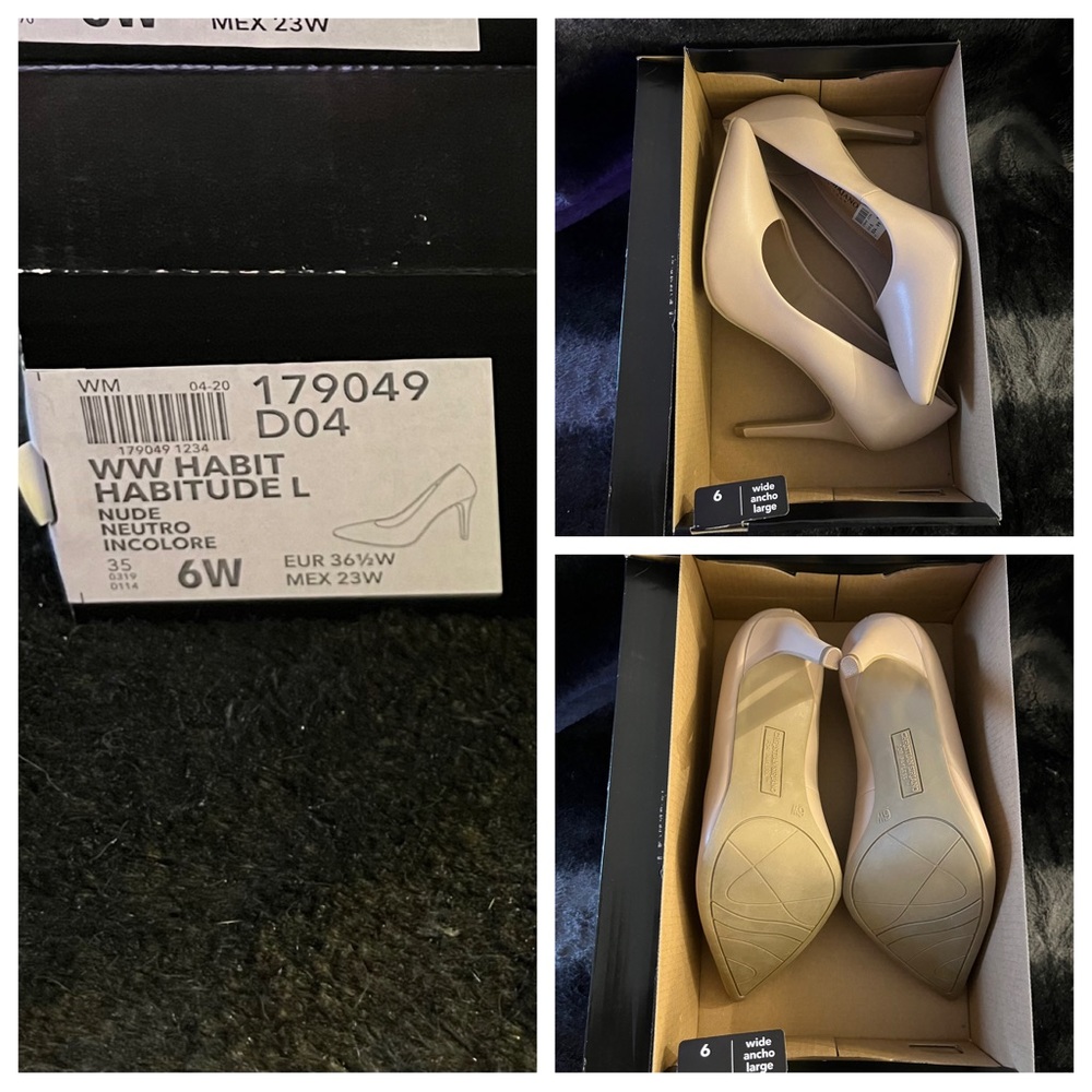 NIB Christian Siriano for Payless Habit Heel Pump Nude Beige Size 6W